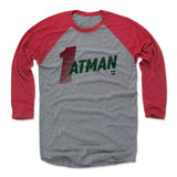 Mens Baseball T-Shirt Red / Heather Gray