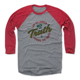 Mens Baseball T-Shirt Red / Heather Gray