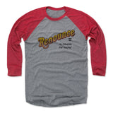 Mens Baseball T-Shirt Red / Heather Gray