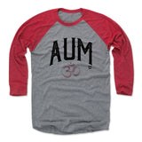 Mens Baseball T-Shirt Red / Heather Gray