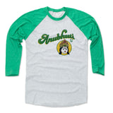 Mens Baseball T-Shirt Green / Ash