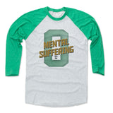 Mens Baseball T-Shirt Green / Ash