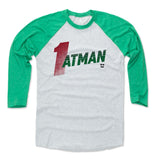 Mens Baseball T-Shirt Green / Ash