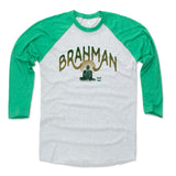 Mens Baseball T-Shirt Green / Ash