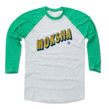 Mens Baseball T-Shirt Green / Ash