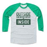 Mens Baseball T-Shirt Green / Ash