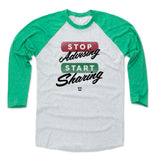 Mens Baseball T-Shirt Green / Ash