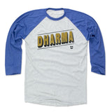 Mens Baseball T-Shirt Royal / Ash