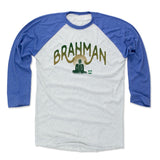 Mens Baseball T-Shirt Royal / Ash