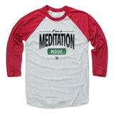 Mens Baseball T-Shirt Red / Ash