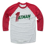 Mens Baseball T-Shirt Red / Ash