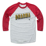 Mens Baseball T-Shirt Red / Ash