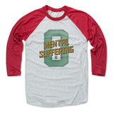Mens Baseball T-Shirt Red / Ash