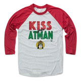 Mens Baseball T-Shirt Red / Ash