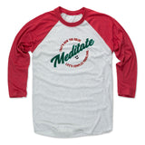 Mens Baseball T-Shirt Red / Ash
