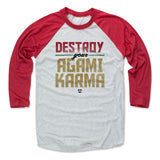 Mens Baseball T-Shirt Red / Ash
