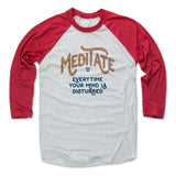 Mens Baseball T-Shirt Red / Ash