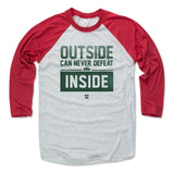 Mens Baseball T-Shirt Red / Ash
