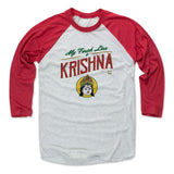 Mens Baseball T-Shirt Red / Ash