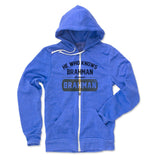 Mens Zip Hoodie Pacific Blue