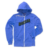 Mens Zip Hoodie Pacific Blue